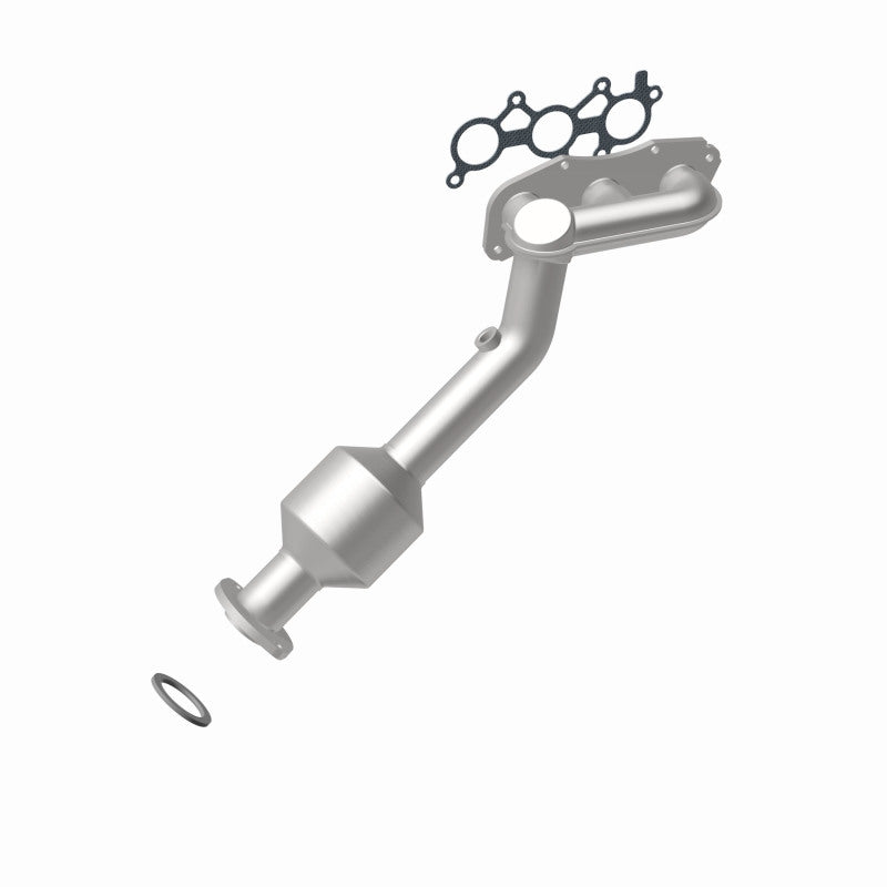 MagnaFlow 452721 carb manifold converter, rear view of the turntable spin