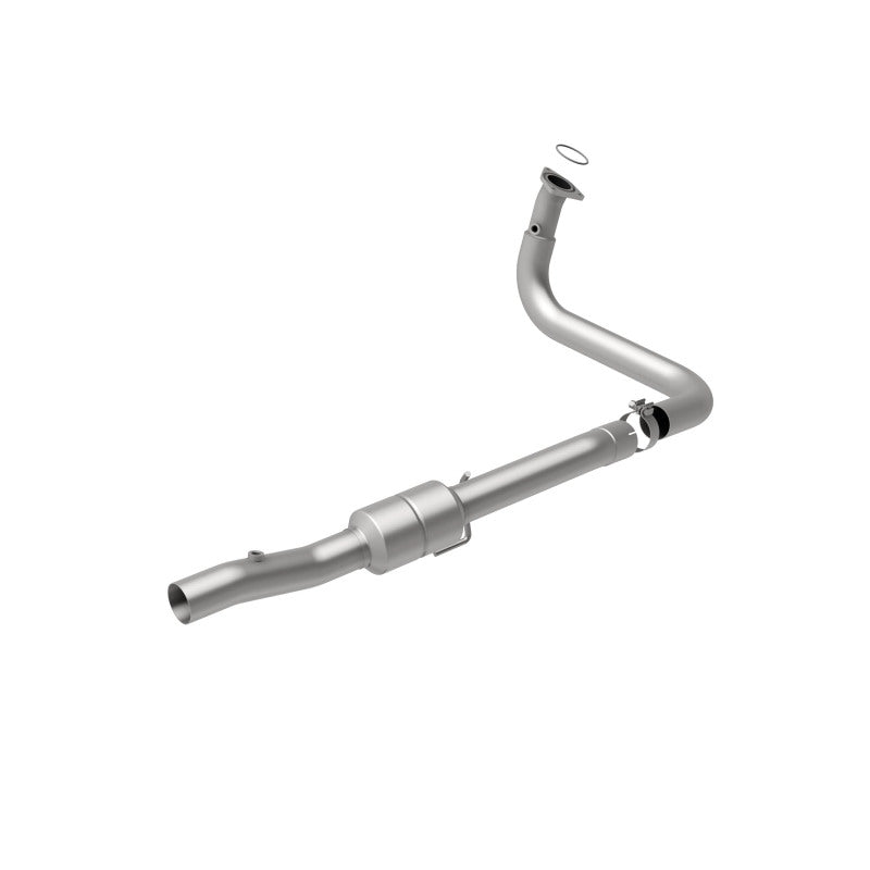 MagnaFlow 49643 oem grade direct-fit catalytic converter, rear view of the turntable spin