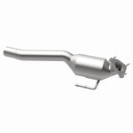 MagnaFlow 24186 hm grade direct-fit catalytic converter, opposite rear three-quarter view of the turntable spin