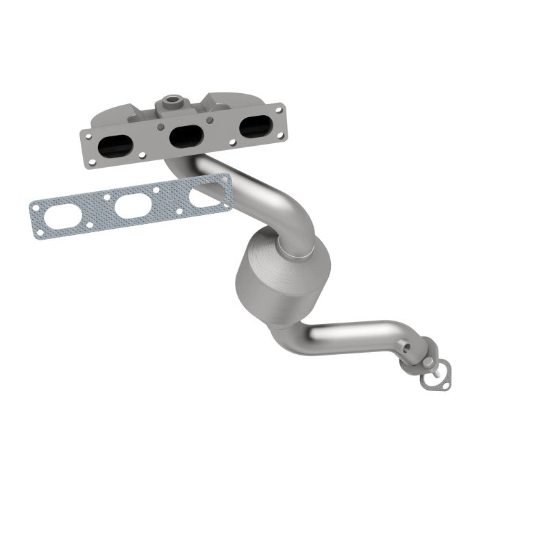 MagnaFlow 50175 hm grade manifold converter, front three-quarter view of the turntable spin