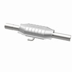 MagnaFlow 23404 hm grade direct-fit catalytic converter, opposite rear three-quarter view of the turntable spin
