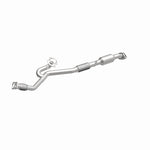 MagnaFlow 52896 oem grade direct-fit catalytic converter, front three-quarter view of the turntable spin
