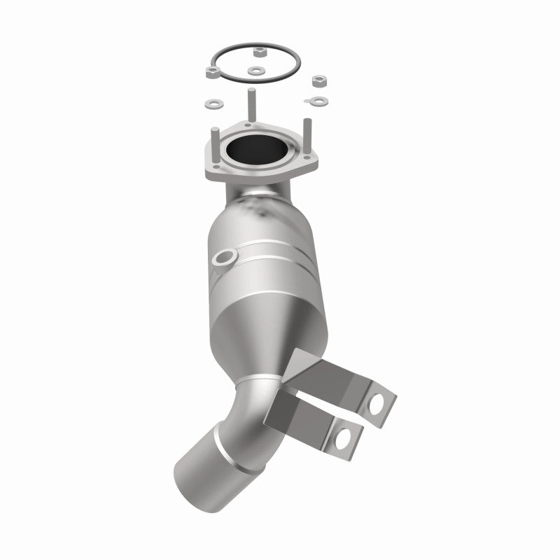 MagnaFlow 52015 oem grade direct-fit catalytic converter, opposite rear three-quarter view of the turntable spin