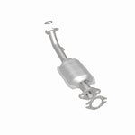 MagnaFlow 24417 hm grade direct-fit catalytic converter, rear three-quarter view of the turntable spin