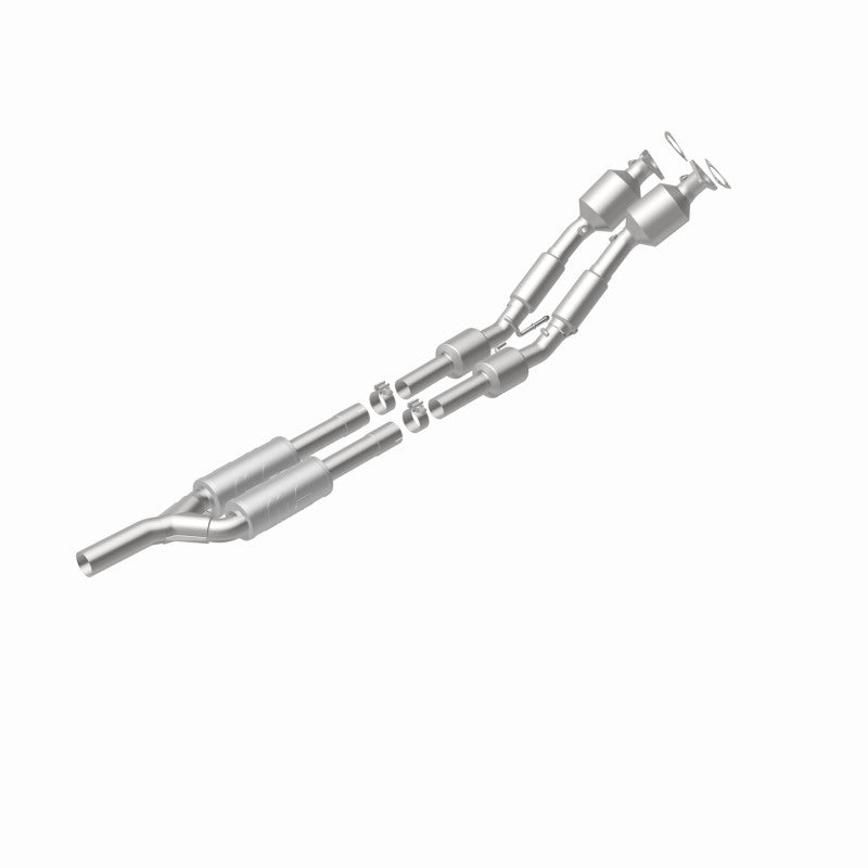 MagnaFlow 52938 oem grade direct-fit catalytic converter, rear view of the turntable spin