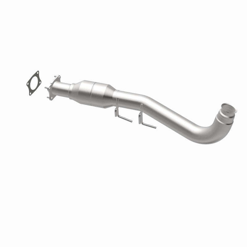 MagnaFlow 60504 oem grade direct-fit catalytic converter, opposite rear three-quarter view of the turntable spin