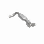 MagnaFlow 93154 hm grade direct-fit catalytic converter, front three-quarter view of the turntable spin