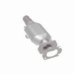 MagnaFlow 93439 epa direct-fit catalytic converter, rear three-quarter view of the turntable spin
