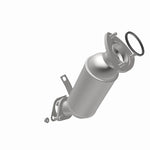 MagnaFlow 49445 oem grade direct-fit catalytic converter, opposite rear three-quarter view of the turntable spin