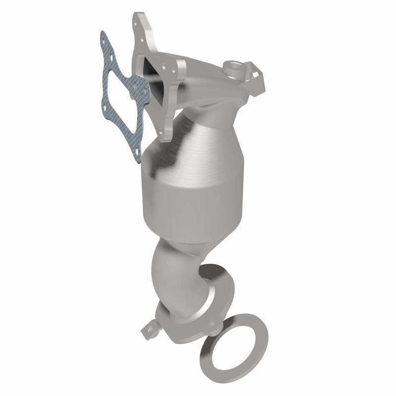 MagnaFlow 5531441 carb manifold converter, rear three-quarter view of the turntable spin
