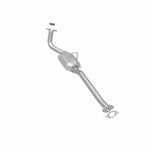 MagnaFlow 49563 oem grade direct-fit catalytic converter, rear three-quarter view of the turntable spin