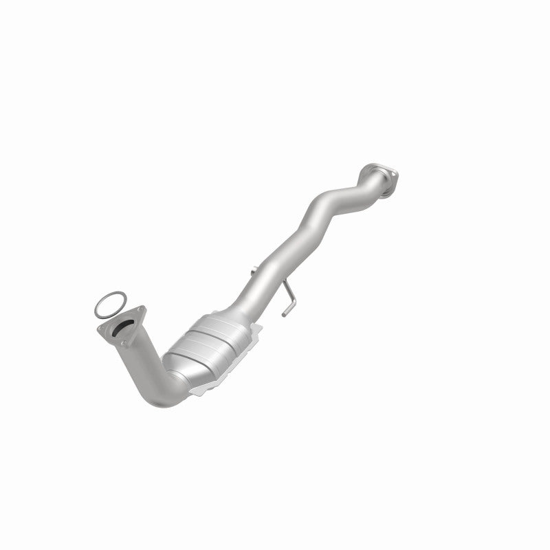 MagnaFlow 49641 oem grade direct-fit catalytic converter, opposite front three-quarter view of the turntable spin