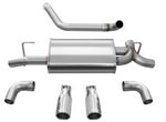 Corsa 2018-2025 Jeep Wrangler JL 2.5in Dual Rear Exit Polished Tips Sport Axle-Back Exhaust