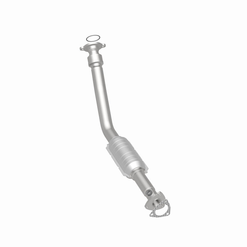MagnaFlow 51996 oem grade direct-fit catalytic converter, rear three-quarter view of the turntable spin