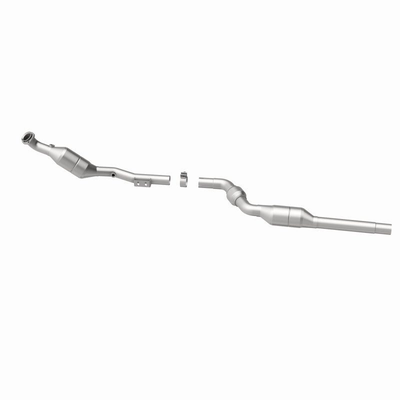 MagnaFlow 454041 carb direct-fit catalytic converter, side view of the turntable spin
