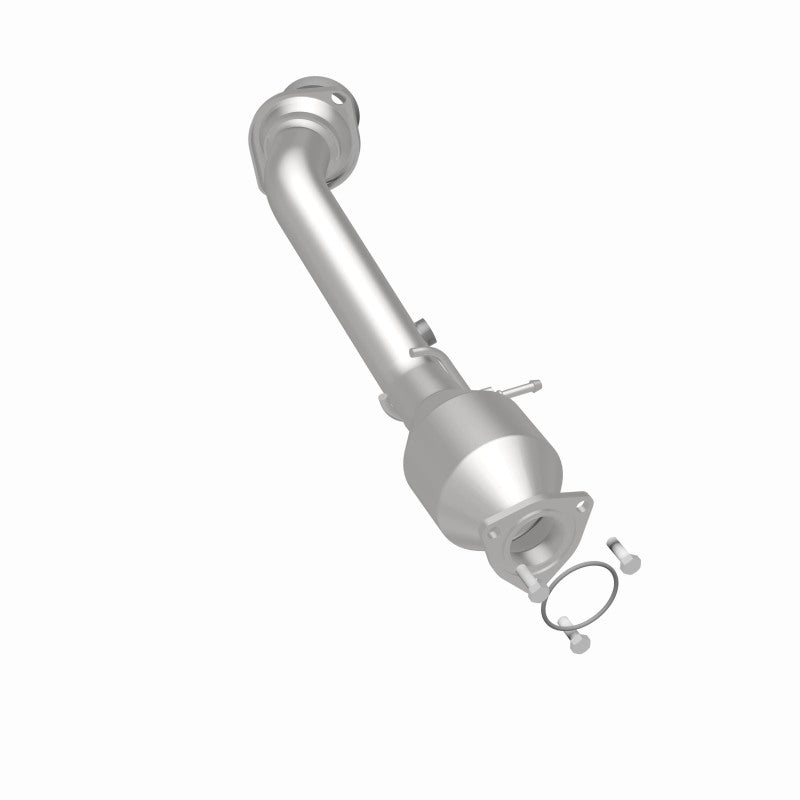 MagnaFlow 52031 oem grade direct-fit catalytic converter, rear three-quarter view of the turntable spin