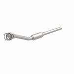 MagnaFlow 23773 hm grade direct-fit catalytic converter, front three-quarter view of the turntable spin