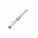 MagnaFlow 93663 hm grade direct-fit catalytic converter, opposite front three-quarter view of the turntable spin