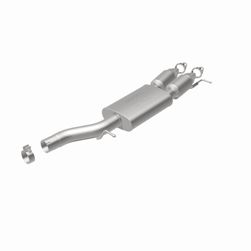 MagnaFlow 52719 oem grade direct-fit catalytic converter, rear view of the turntable spin