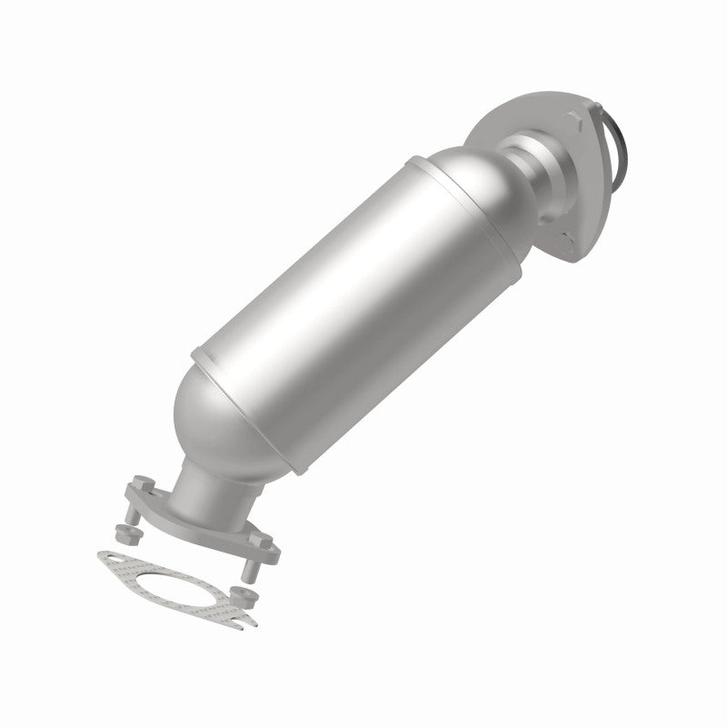 MagnaFlow 5582446 carb direct-fit catalytic converter, rear view of the turntable spin