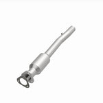 MagnaFlow 55321 hm grade direct-fit catalytic converter, opposite front three-quarter view of the turntable spin