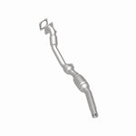 MagnaFlow 49891 oem grade direct-fit catalytic converter, rear three-quarter view of the turntable spin