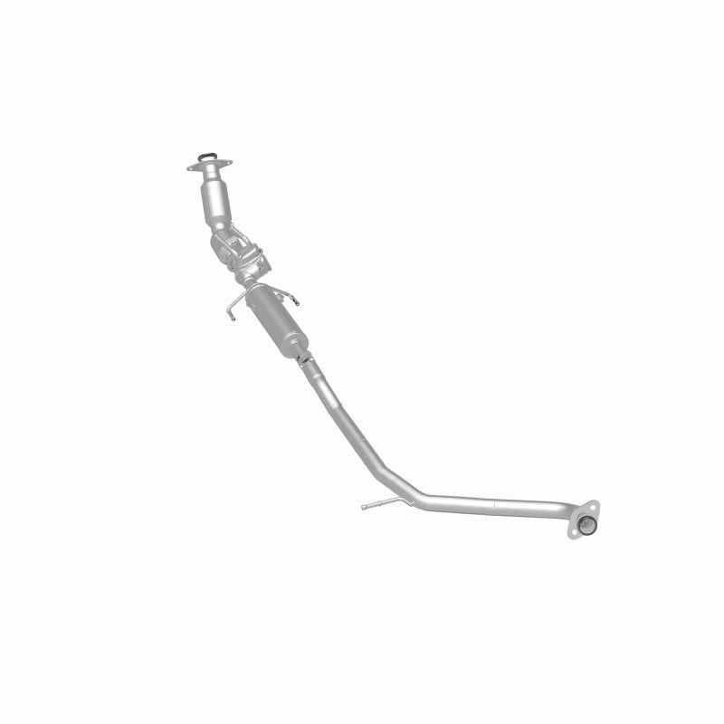 MagnaFlow 280460 oem grade direct-fit catalytic converter, rear three-quarter view of the turntable spin