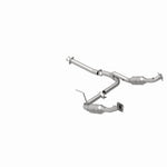 MagnaFlow 93111 hm grade direct-fit catalytic converter, rear view of the turntable spin