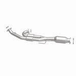 MagnaFlow 93669 hm grade direct-fit catalytic converter, side view of the turntable spin