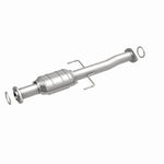 MagnaFlow 23757 hm grade direct-fit catalytic converter, front three-quarter view of the turntable spin