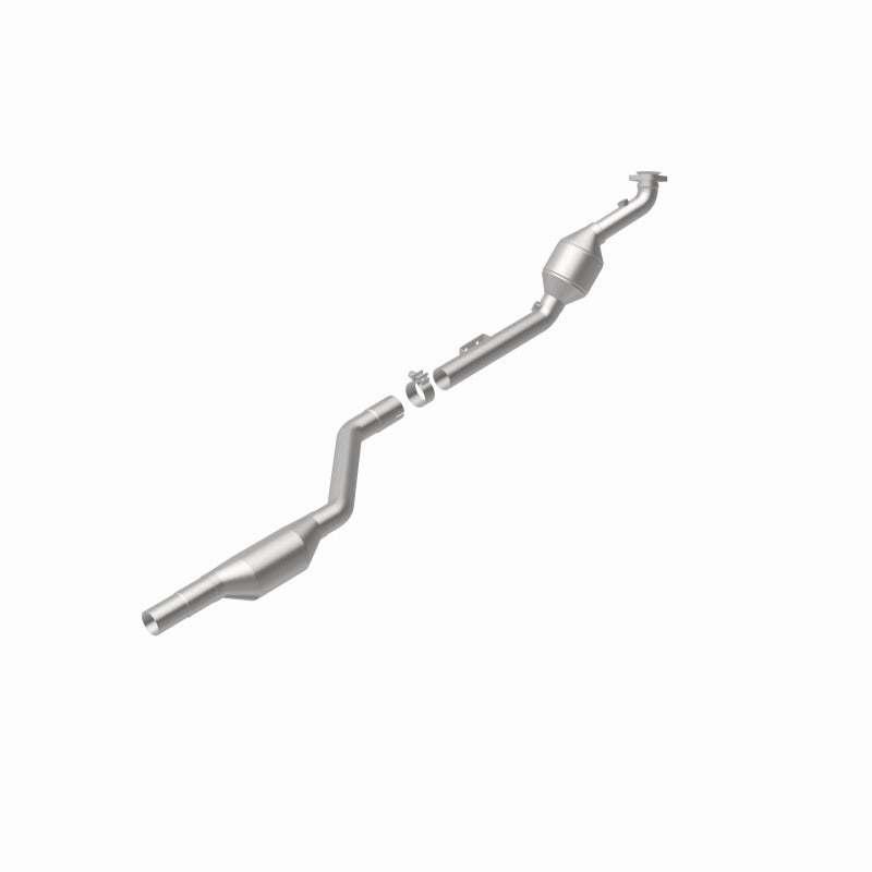 MagnaFlow 454043 carb direct-fit catalytic converter, rear view of the turntable spin
