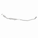 MagnaFlow 52524 oem grade direct-fit catalytic converter, side view of the turntable spin