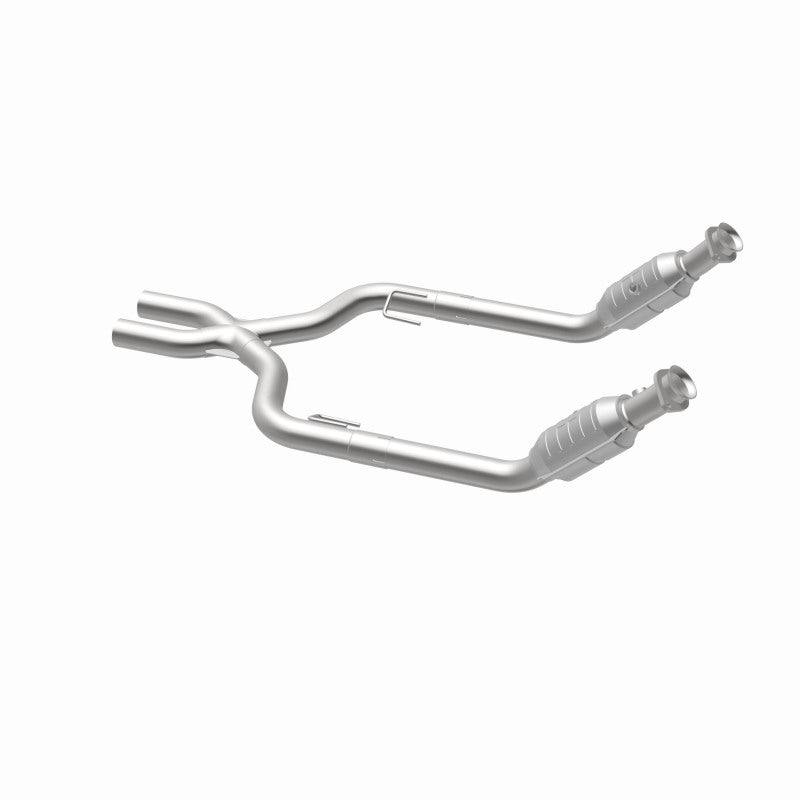MagnaFlow 15448 epa direct-fit catalytic converter, opposite rear three-quarter view of the turntable spin