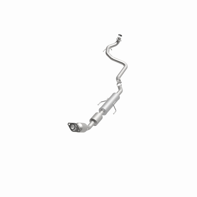 MagnaFlow 52581 oem grade direct-fit catalytic converter, opposite front three-quarter view of the turntable spin