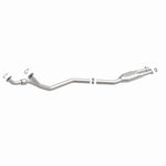MagnaFlow 23558 epa direct-fit catalytic converter, front three-quarter view of the turntable spin