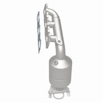 MagnaFlow 51272 oem grade manifold converter, rear three-quarter view of the turntable spin