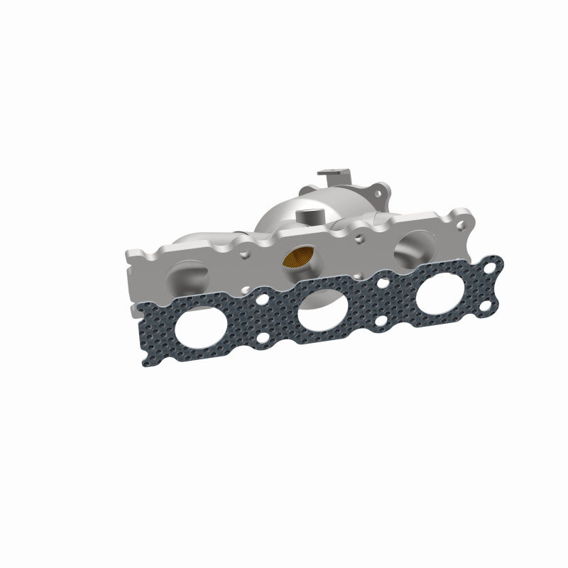 MagnaFlow 52168 oem grade manifold converter, opposite side view of the turntable spin