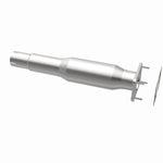 MagnaFlow 5461333 carb direct-fit catalytic converter, opposite rear three-quarter view of the turntable spin