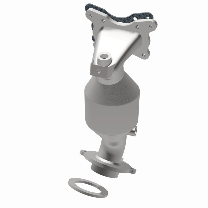 MagnaFlow 5531441 carb manifold converter, opposite rear three-quarter view of the turntable spin