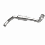 MagnaFlow 5551694 carb direct-fit catalytic converter, opposite front three-quarter view of the turntable spin
