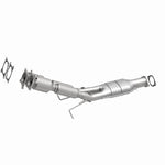 MagnaFlow 24046 hm grade direct-fit catalytic converter, front three-quarter view of the turntable spin