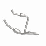 MagnaFlow 5551458 carb direct-fit catalytic converter, side view of the turntable spin