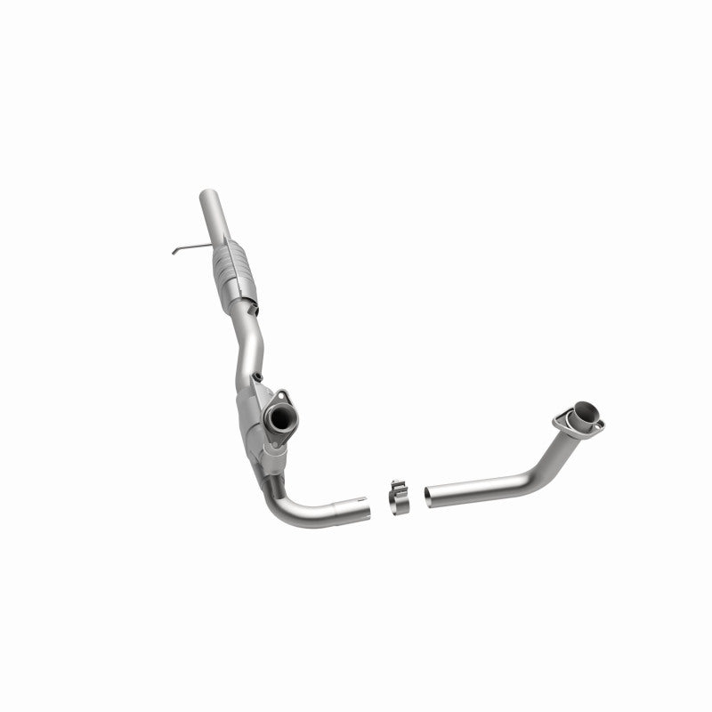 MagnaFlow 447251 carb direct-fit catalytic converter, opposite side view of the turntable spin