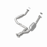 MagnaFlow 49650 oem grade direct-fit catalytic converter, rear view of the turntable spin
