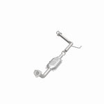 MagnaFlow 24880 hm grade direct-fit catalytic converter, opposite front three-quarter view of the turntable spin