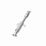 MagnaFlow 5561133 carb direct-fit catalytic converter, opposite rear three-quarter view of the turntable spin