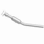 MagnaFlow 21-920 oem grade direct-fit catalytic converter, side view of the turntable spin
