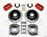 Wilwood Dynapro Low-Profile 11.00in P-Brake Kit Drill-Red Mopar/Dana 2.50in Off w/Snap Ring Bearing