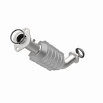 MagnaFlow 24931 hm grade direct-fit catalytic converter, front three-quarter view of the turntable spin