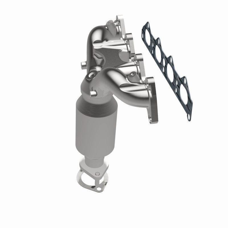 MagnaFlow 5531330 carb manifold converter, opposite side view of the turntable spin